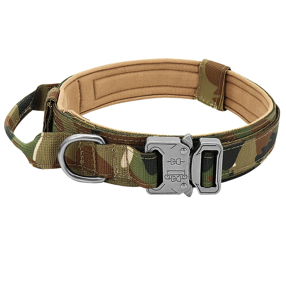 

Dog Collar Adjustable Training Collar Tactical Dog Collar With Handle Durable Military Nylon for Shepherd Dogs Large German 2021