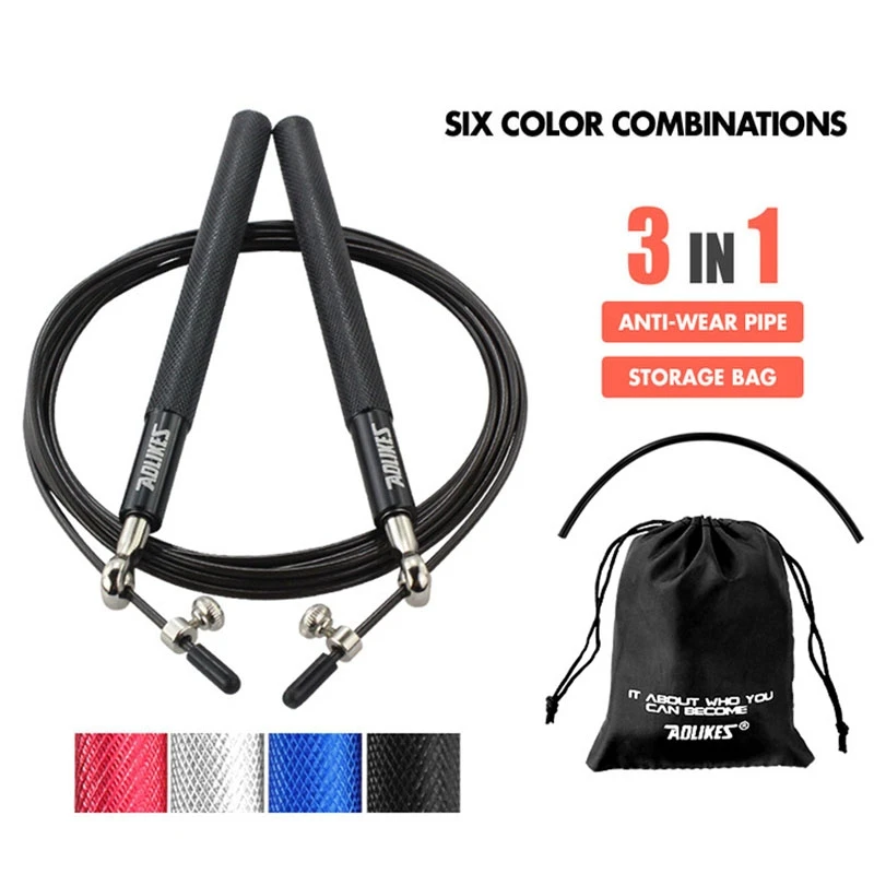 

Professional Skipping Rope Speed Jump Rope For MMA Boxing Fitness Skip Workout Training With Carrying Bag Spare Cable