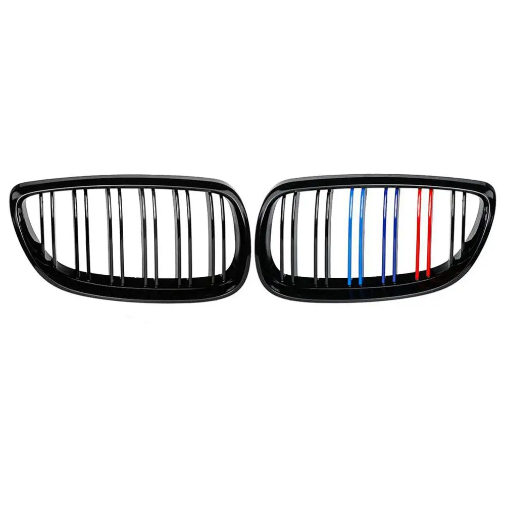 A Pair Gloss Matte Black M-color Dual Line Front Grille Kidney Grill For BMW E92 E93 M3 328i 335i 2Door 2010-2013 Car Styling | Автомобили