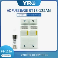 ac 1sets 2p fuse base 690v with 22x58mm fast blow ceramic fuse core 63a 80a 100a 125a ro17