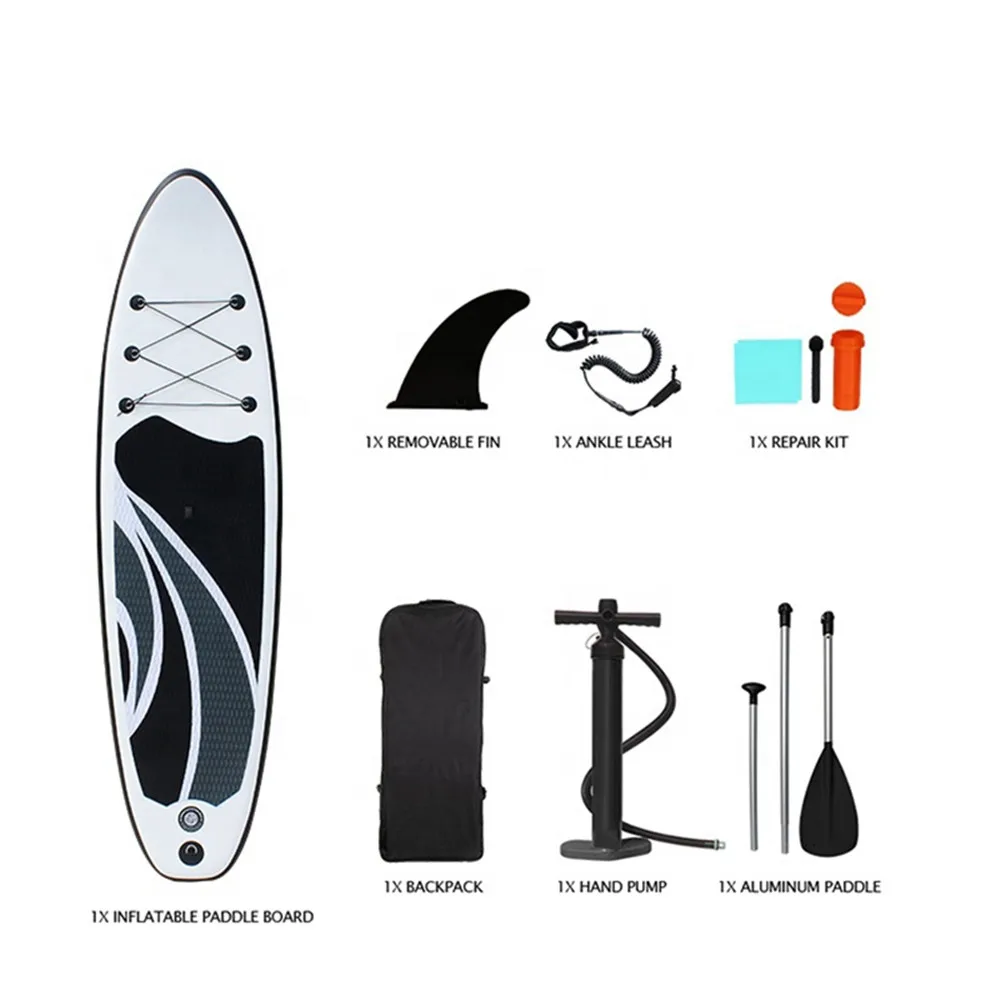 

Free Shipping ISUP Inflatable Paddle board with Leash Pump Paddle and Bag for Adults and Youth Sup Deck Stand Up Paddle Boards