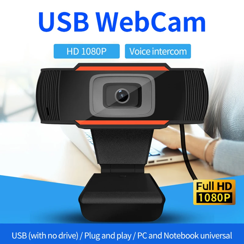 

Веб-камера HD настольная, 720p, с микрофоном, USB