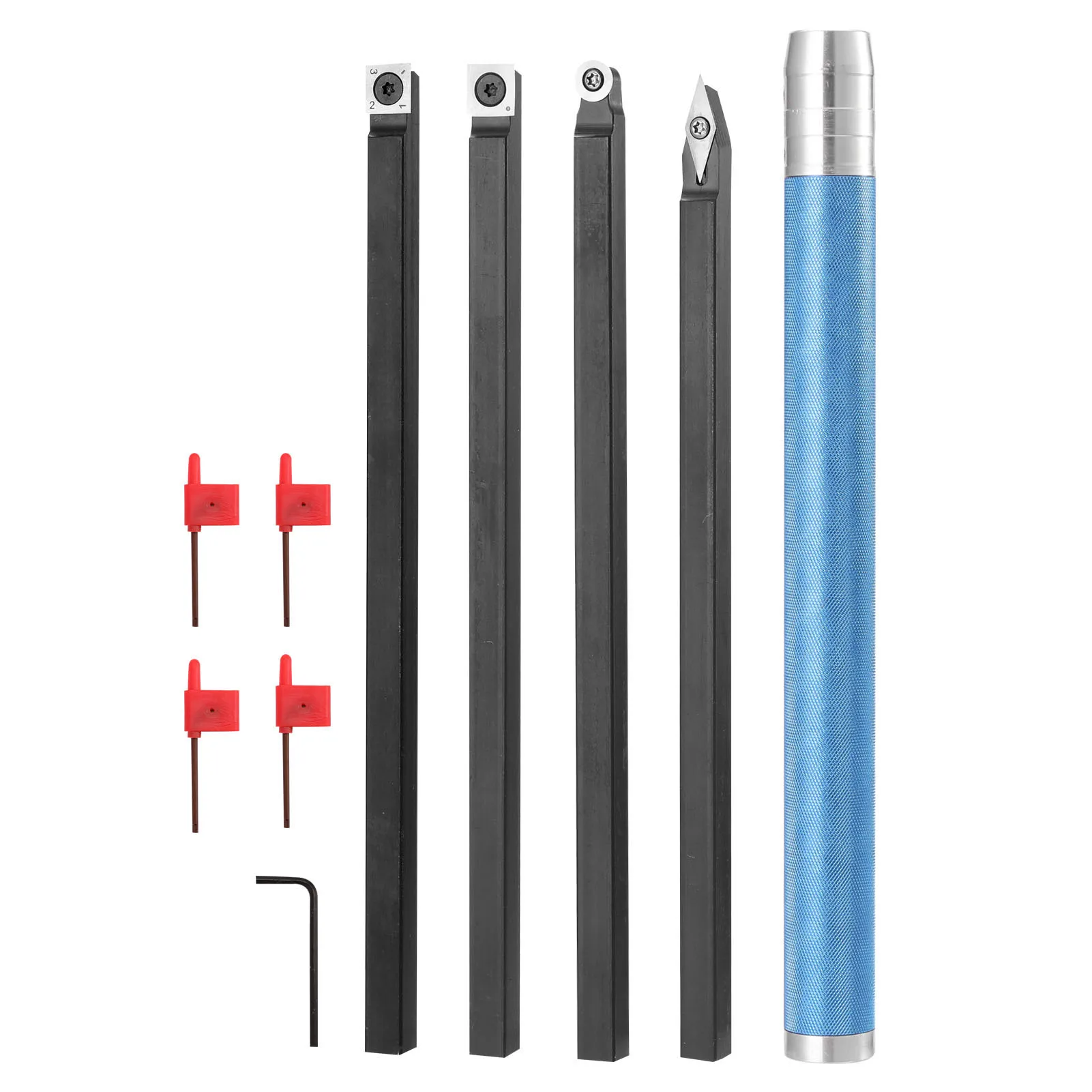 

14pcs 12mm Shank Lathe Turning Tool Holder Set Boring Bar With Carbide Inserts