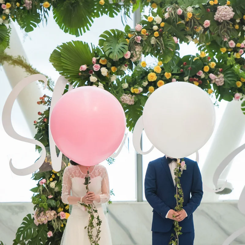 Гигантский белый воздушный шар большой гелиевый круглые латексные шарики 36