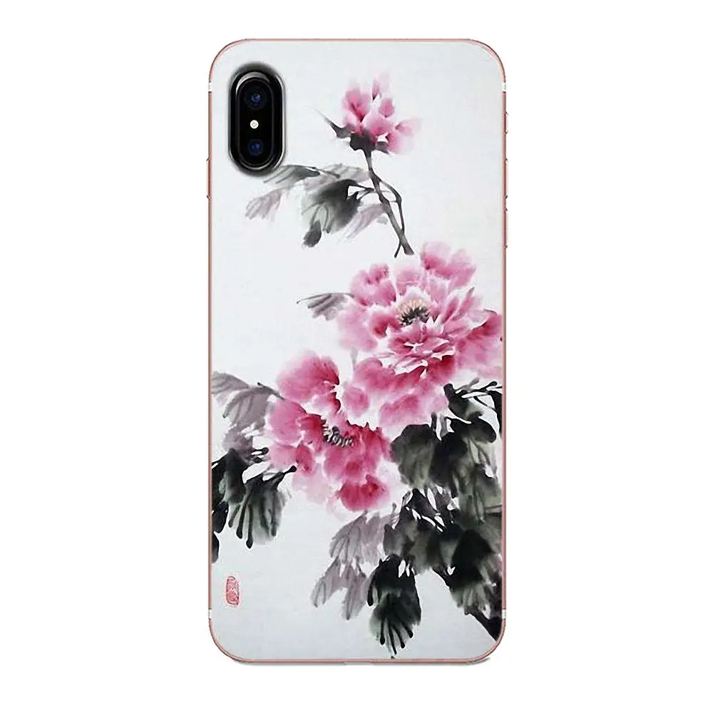 Чехол из ТПУ для мобильного телефона с китайской акварелью LG G3 G4 G5 G6 G7 K4 K7 K8 K10 K40 K50