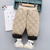New Winter Children Clothes Kids Boys Girls Thicken Warm Elastic Band Pants Baby Cotton Clothing Infant Autumn Casual Trousers 1