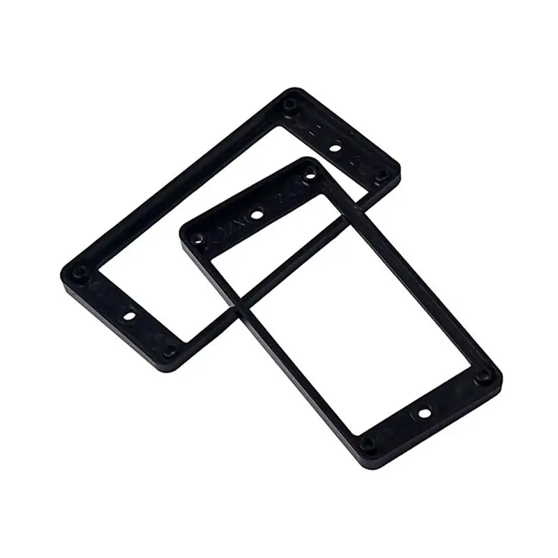 2шт рама звукоснимателя плоская пластиковая черная двойная катушка
