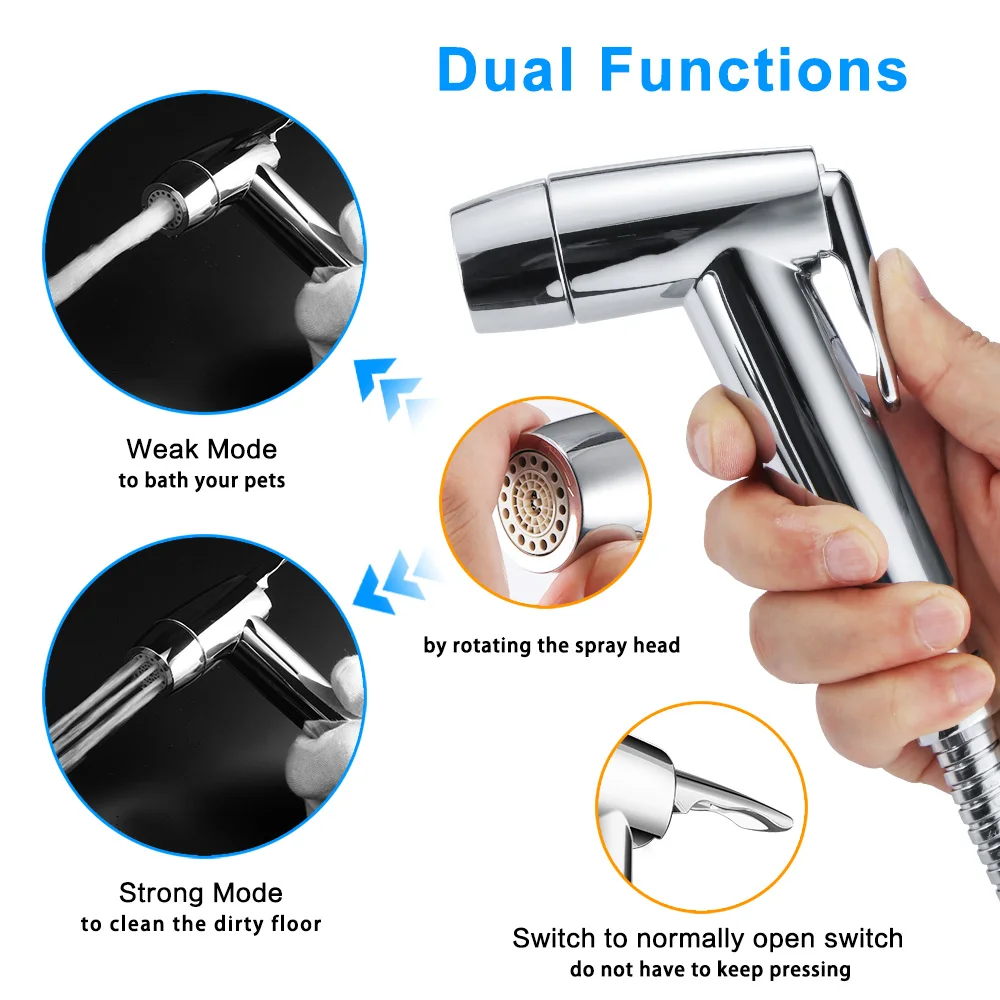 

Handheld Toilet Bidet Sprayer Set Kit Stainless Steel Hand Bidet Faucet For Bathroom Hand Sprayer Shower Head Self Cleaning