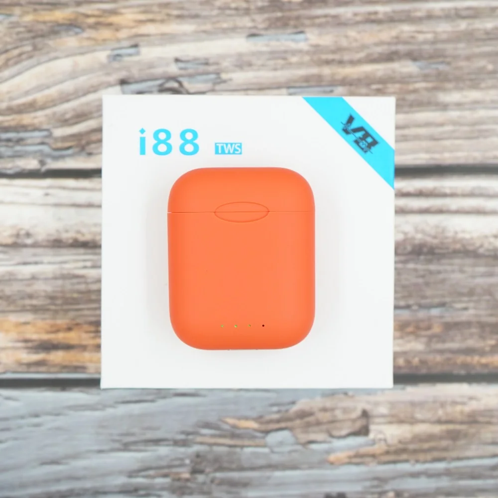Новинка i88 TWS наушники беспроводные Bluetooth наушники 5,0 сенсорное управление спортивные Игровые наушники гарнитура с двойным микрофоном стерео - Цвет: i88 red