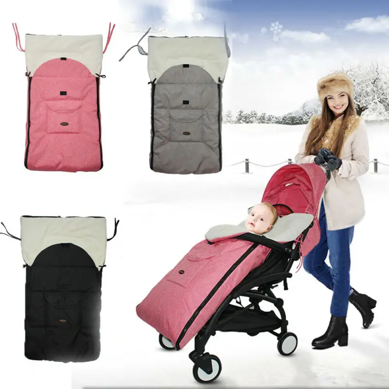 Спальный мешок для детской коляски теплый плотный универсальная уютная