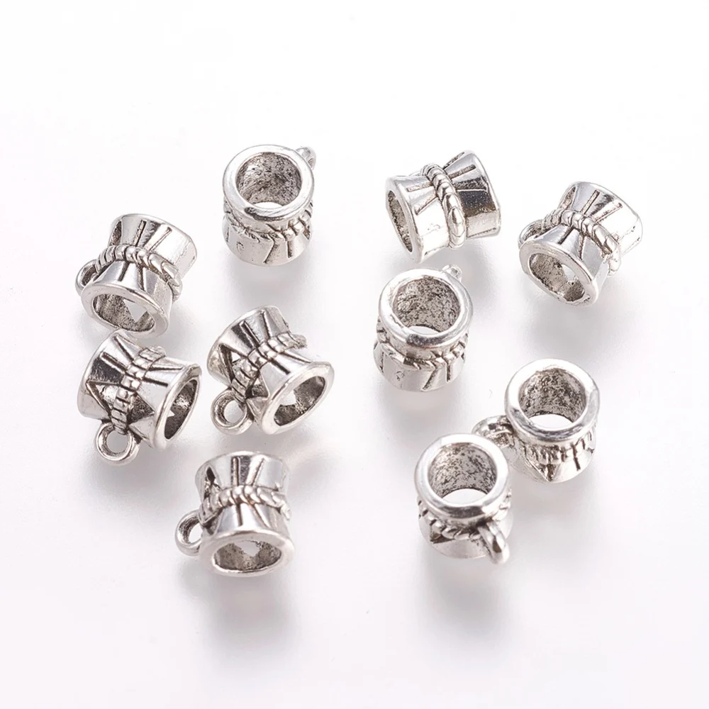 

50 шт., бусины в тибетском стиле, 10x7x7 мм