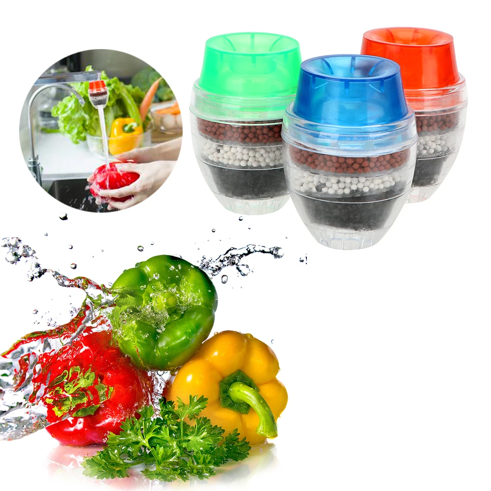 Фильтр для крана очиститель воды активированный уголь товары дома 5-слойный