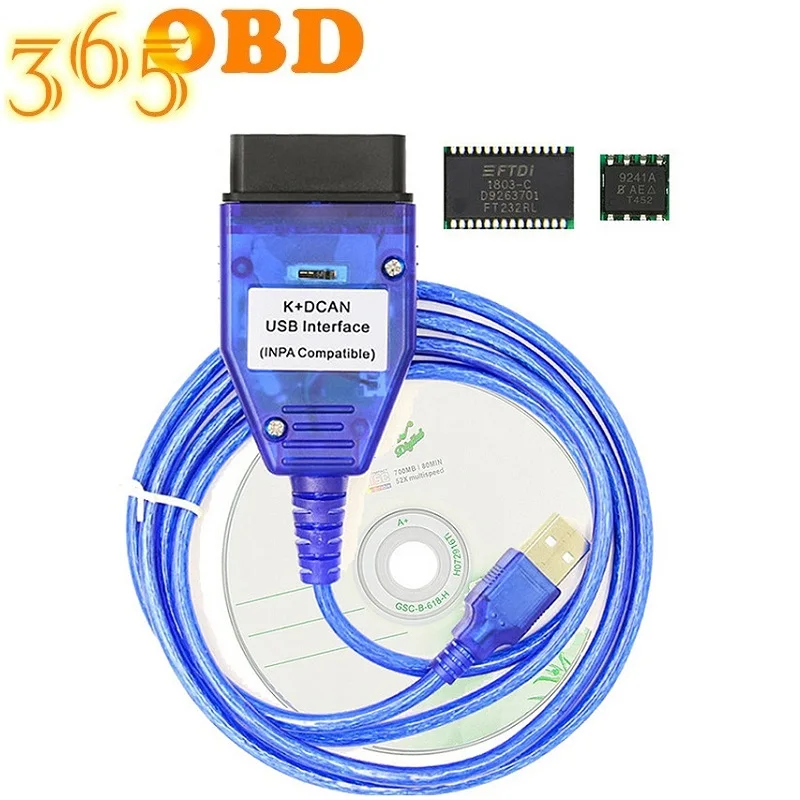 Синий INPA K + может к с выключателем FT232RQ чип для B M W DCAN USB диагностический Интерфейс