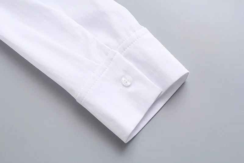 

A15 2021 New Summer Turn-down Collar Full Women Clothes Asymmetrical Sleeves White Dress Female Vestido Dresses for Women Cotton