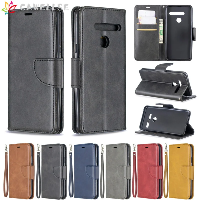 Кожаный чехол книжка с кошельком в стиле ретро для LG K42 K61 K51 Q60 G6 G7 Stylo 5 4 слота карт