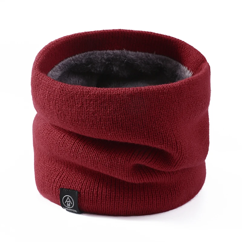 Зимний хлопковый снуд шапки зимний мужской шарф женский вязаная шапка
