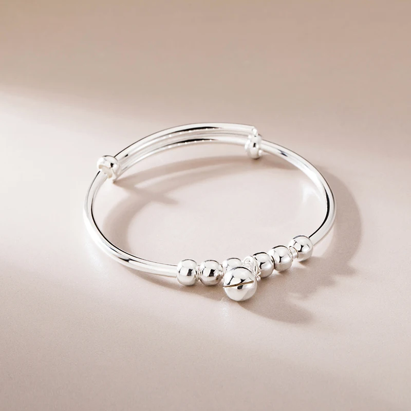 

SA SILVERAGE S999 Silver 17.8g 57x57mm Bracelet Female Sterling Jewelry Simple Personality Fashion Original Bracelet 999 Silver