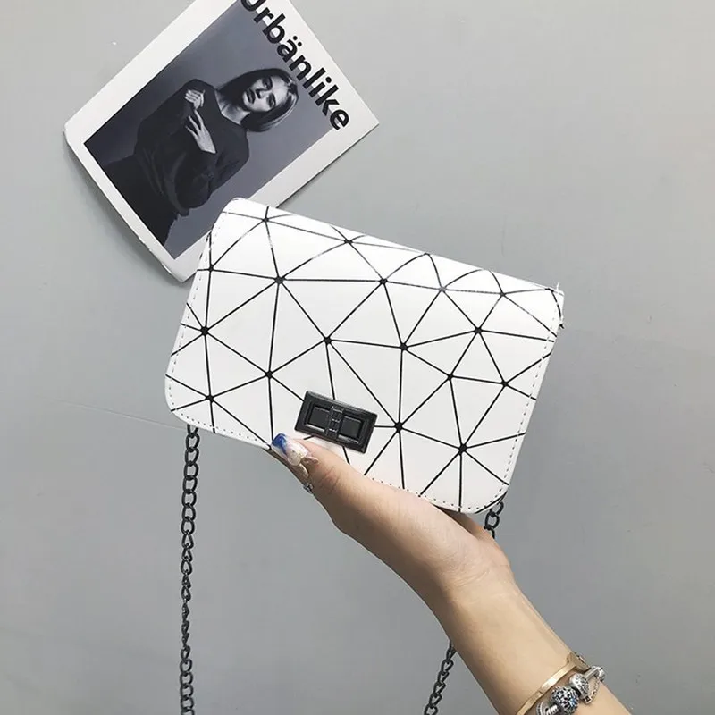 

Dolove Vrouwen Modieuze Schoudertassen Nieuwe Vrouwelijke Messenger Bag Handtas Keten Wilde Crack Afdrukken Wilde Crossbody Tas