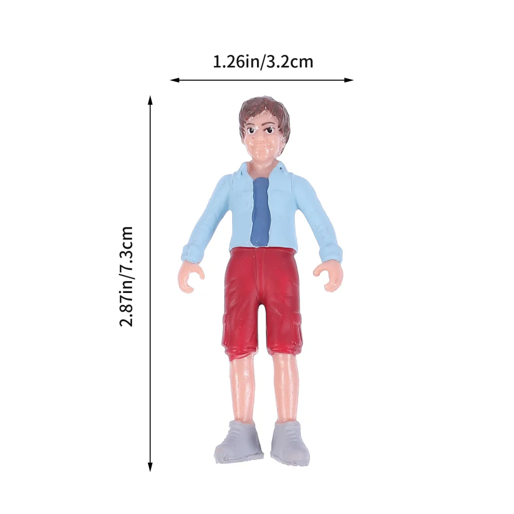 

3Pcs Life-like Figure Landscape Model Adornment Chic Micro Scenery Stand Decor