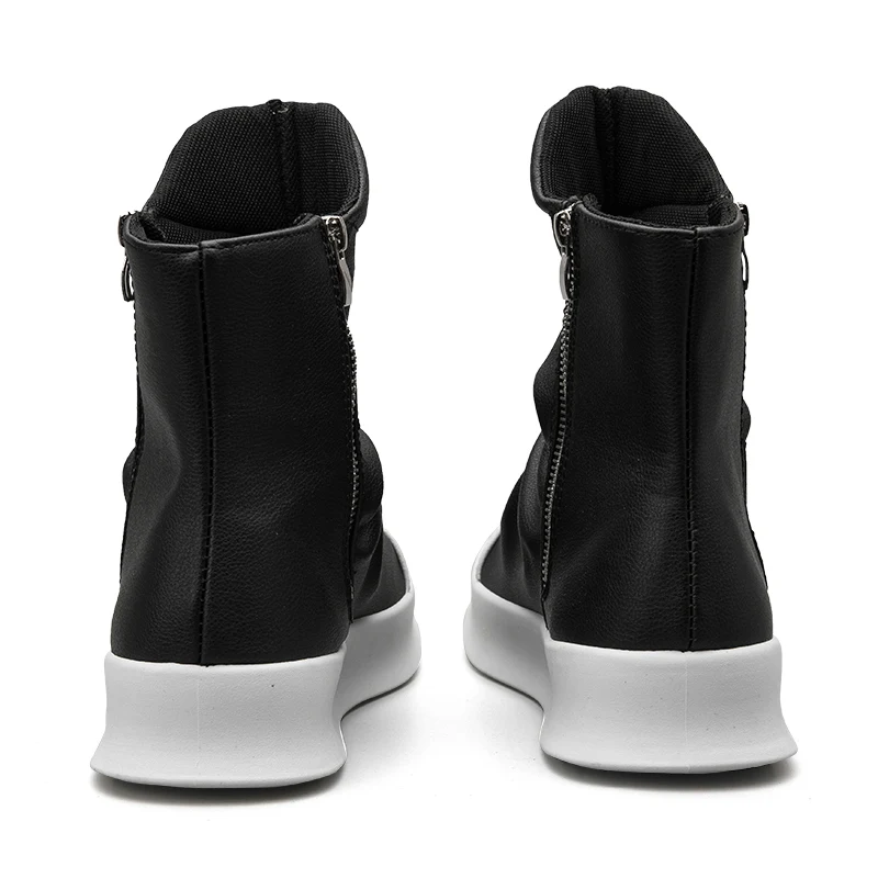 New Male Hip hop autumn winter Men Chelsea Motorcycle Boots Slip-On Dress Shoes Dancing Footwear Platform High Top Sneakers