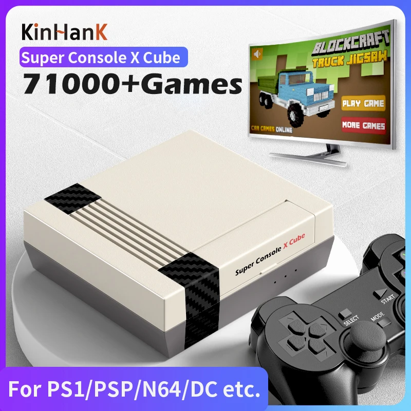 Ретро супер консоль X Cube Mini/TV видео игровая для PSP/PS1/DC/N64 WiFi HD выход Встроенные 50 +