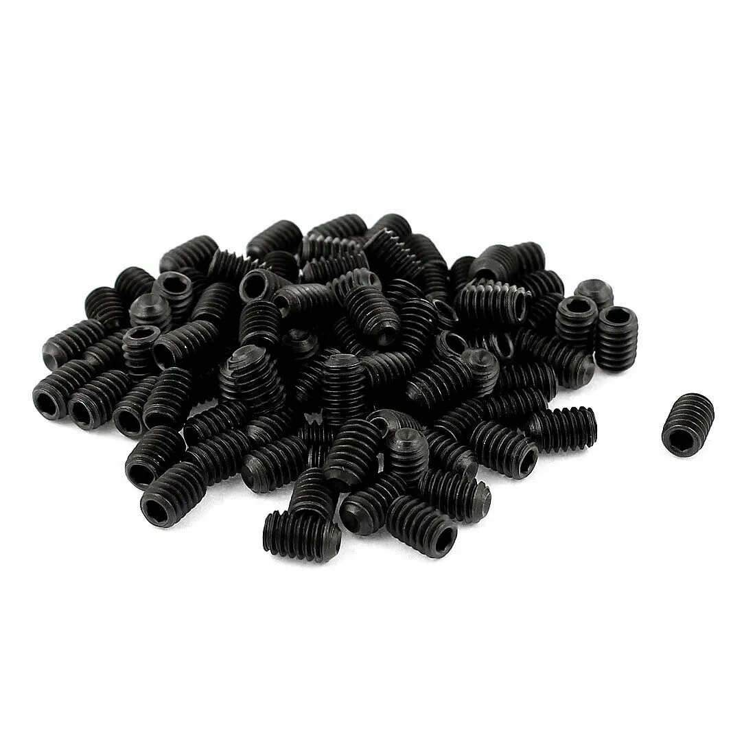 

M4x6mm 12.9 Alloy Steel Hex Socket Set Cap Point Grub Screws Black 100pcs