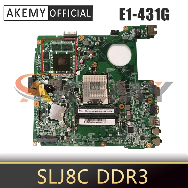 

Для ACER Aspire E1-431G материнская плата для ноутбука DAZQSAMB6E1 SLJ8C N13P-GL-A1 DDR3 материнская плата для ноутбука