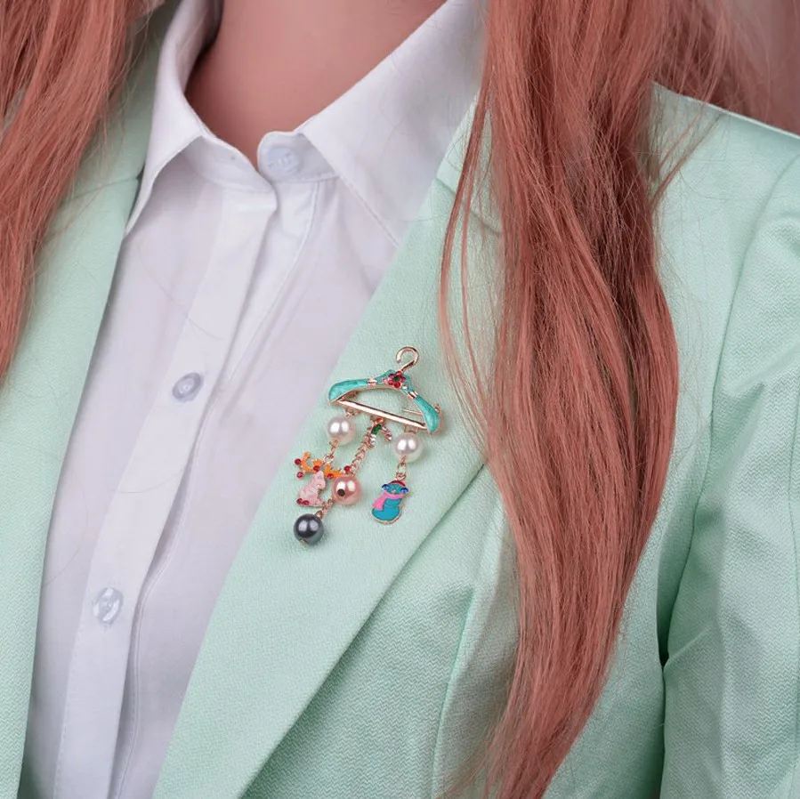 Рождественская булавка лося Брошь &quotСнеговик&quot Милый Рождественский Снеговик