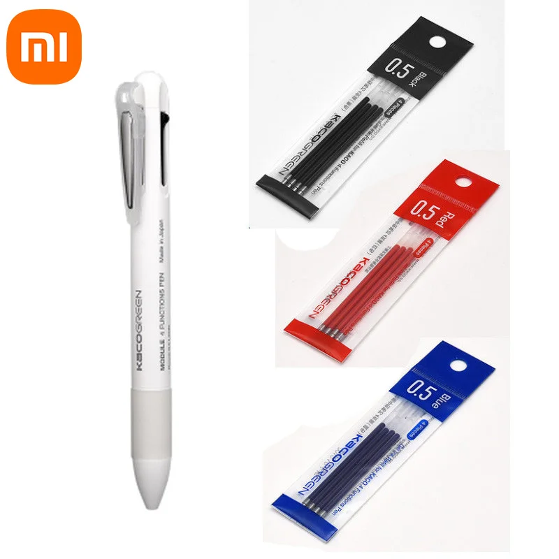 Многофункциональные ручки Xiaomi KACO 4 в 1 гелевая ручка с черными синими красными