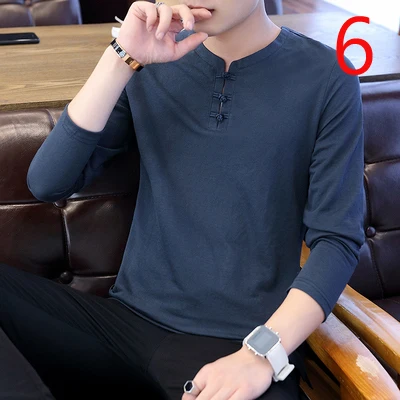 

2019 new tide brand trend ins loose sweater men's cotton casual bottoming shirt