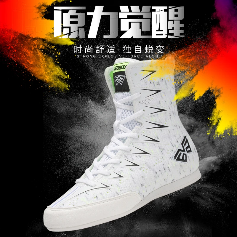 

Men Wrestling Shoes Lightweight Boxing Martial Arts Taekwondo Sanda Training Shoes Fighting Wrestling Sneakers Plus Size 39-46