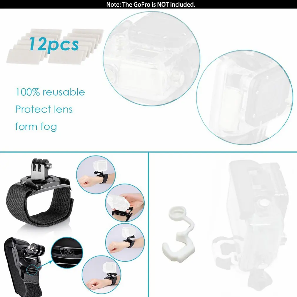 

Sports Camera Accessories Kit Selfie Stick Storage bag Head Strap Chest Set For Gopro Osmo Action