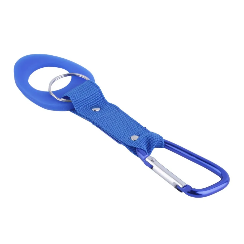 2018 New Carabiner Water Bottle Holder Camping Hiking Aluminum Rubber Buckle Hook high quality | Дом и сад