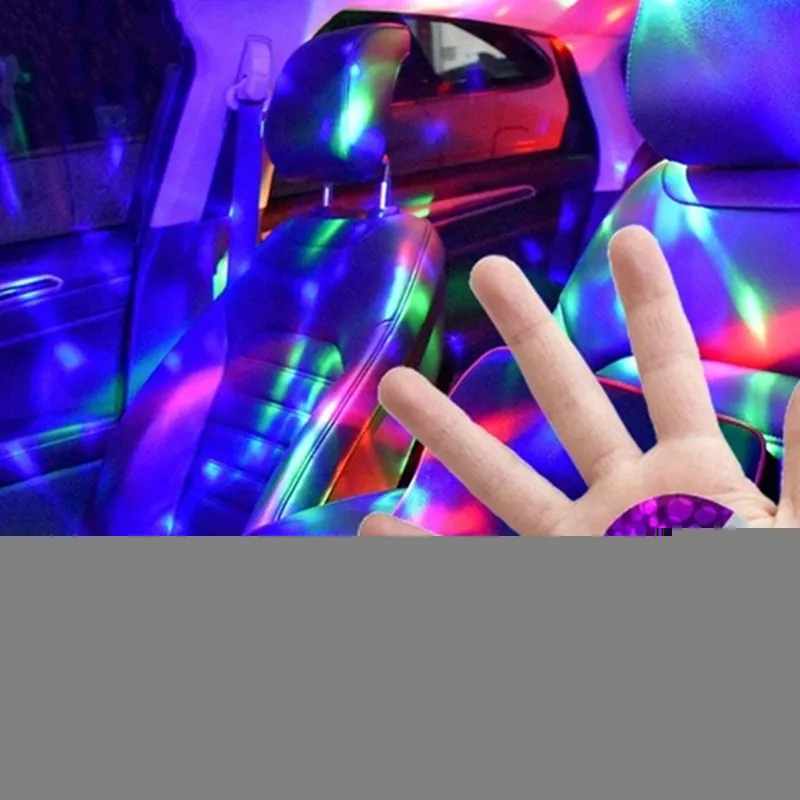 Автомобильный атмосферный Свет USB RGB лампа музыкальное Голосовое управление