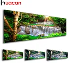 Алмазная вышивка Huacan, алмазная 5D картина сделай сам, полноразмерная картина с мотивом пейзажа, домашний декор, мозаика, картина водопада, стразы