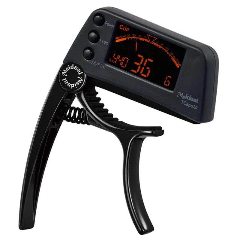 

Meideal TCapo20 Acoustic Guitar Capo Quick Change Key Guitar Capo Tuner for Electric Guitar Parts Chromatic Alloy-Black