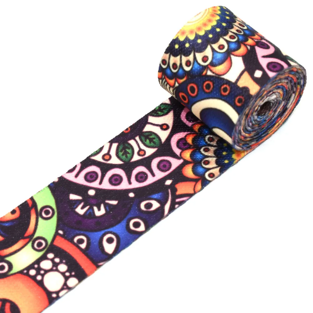 

1.5"Colorful Smooth Ribbon Webbing Belt Ethnic Pattern Webbing Polyester Knapsack Strapping Sewing Accessorie for Bag Strap