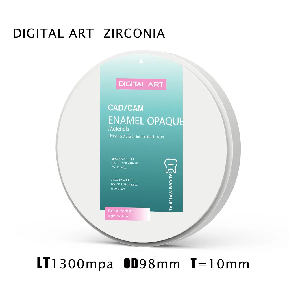 

Digitalart sirona LT98mm10mm-30mm Высокая полупрозрачность wieland стоматологические блоки из циркония, cad cam керамический блок стоматологическое восстановл...