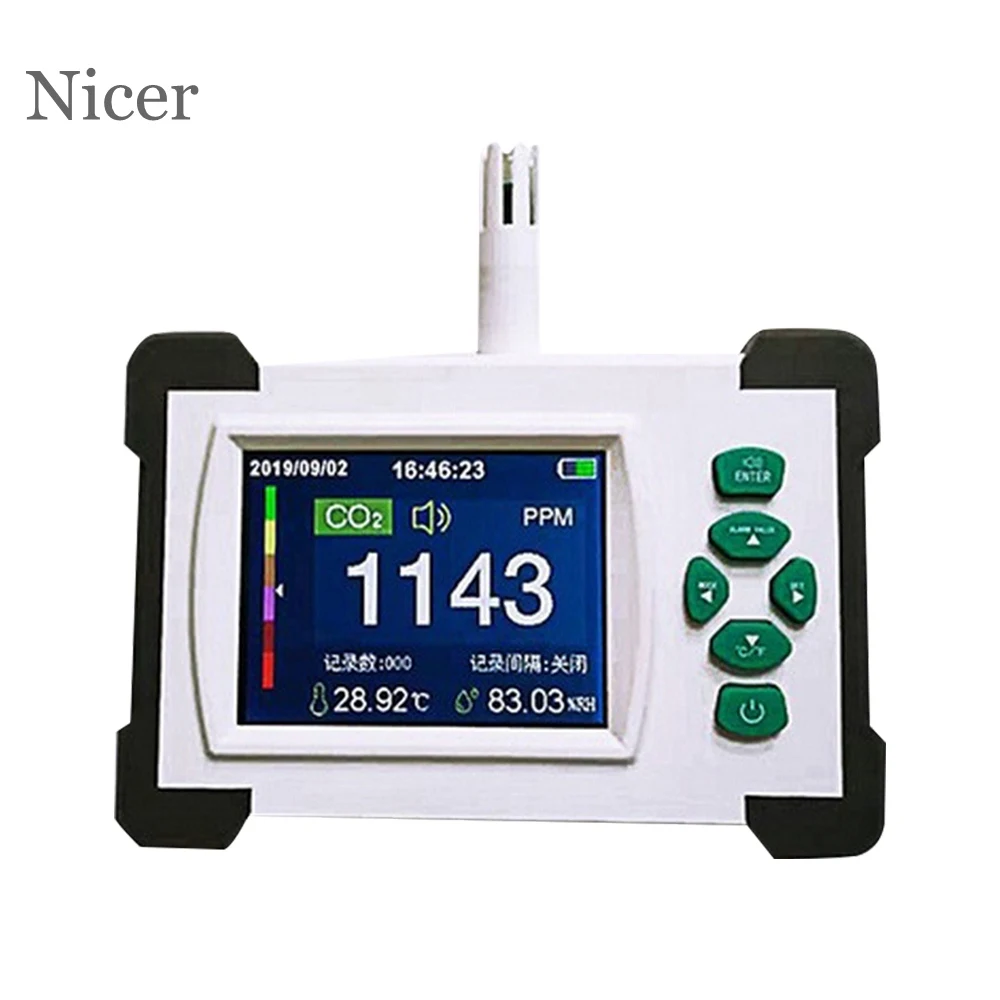 

CO2 Meter Tester Digital Temperature Humidity Sensor Tester Air Quality Monitor Carbon Dioxide Agriculture Animal Husbandry Tool