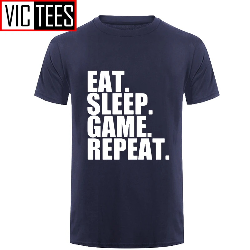 Забавная Летняя мужская футболка с надписью Eat Sleep Game забавная Мужская для