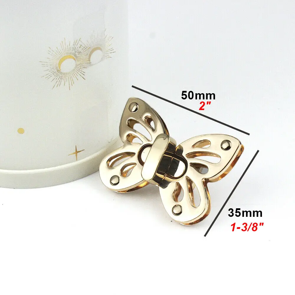 Металлическая Сумка бабочка с закручивающимся замком застежка для кожаного