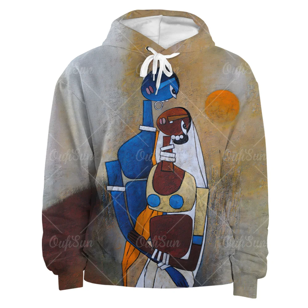 

2021 New Body Abstract Art 3d Printed Sweater Character Van Gogh Geometric Men And Women The Same Style