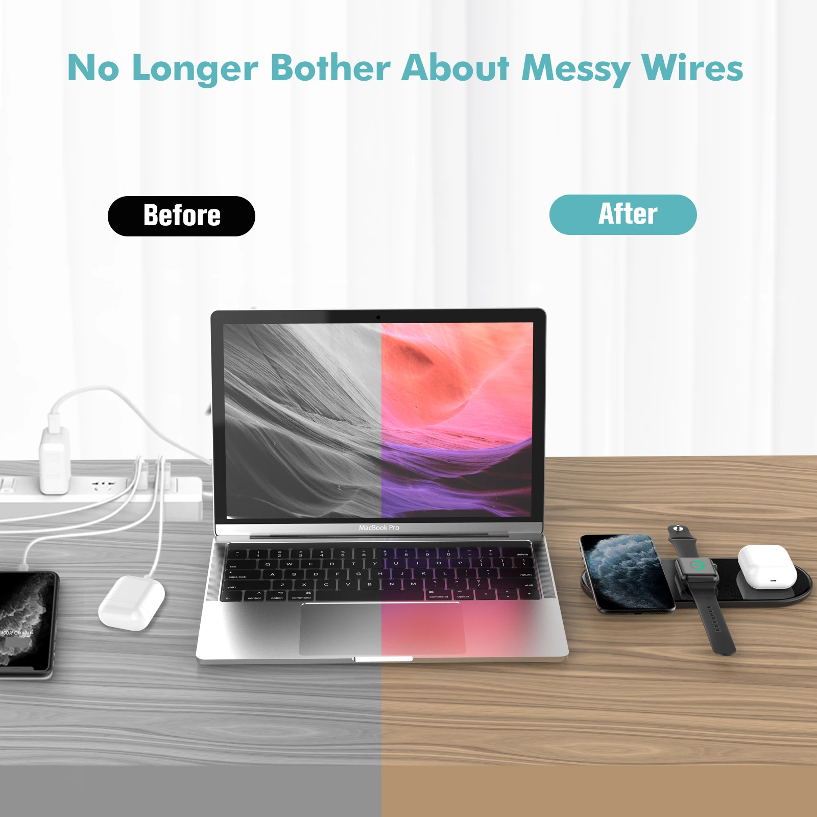 

15W Wireless Charger for iPhone 11 Xs Max X XR 8 Plus 10W Fast Charging Pad for Ulefone Doogee Samsung Note 9 Note 8 S10 Plus