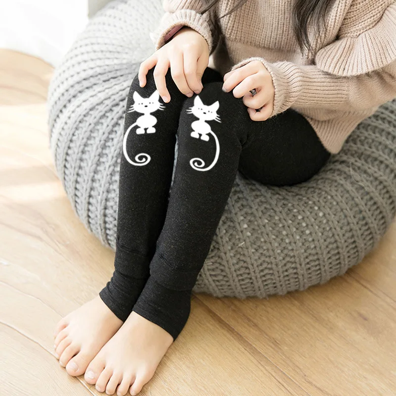 Леггинсы для девочек Осень зима 2021 штаны с эластичным поясом Плотные хлопковые