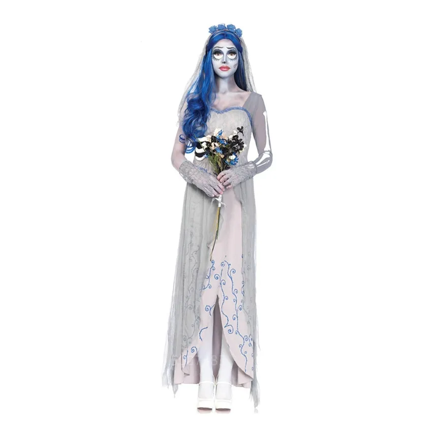 

Female Masquerade Cosplay Devil Costumes Corpse Ghost Bride Dress Clothes Halloween Women Scary Vampire Witch Cosplay Suits