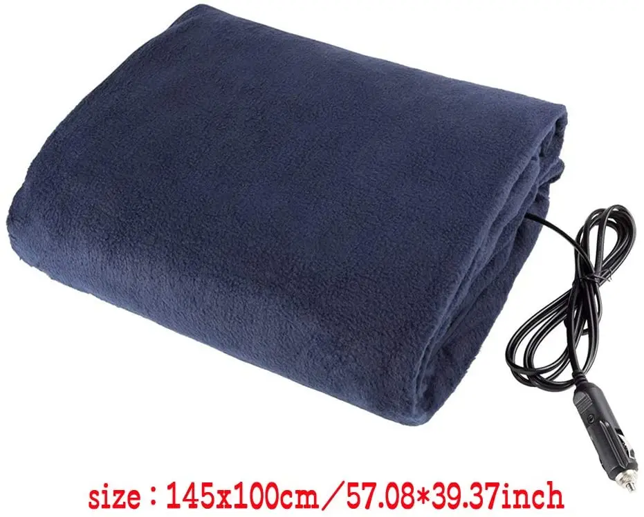 

145x100cm Car Electric Heated Fleece Blanket Warm Winter Cover Heater Massage Pad Quilt For Drive Sleep Travel