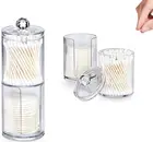 Акриловый Органайзер для ватных тампонов, коробка для хранения, портативный контейнер, держатель для ватных тампонов, органайзер для косметики