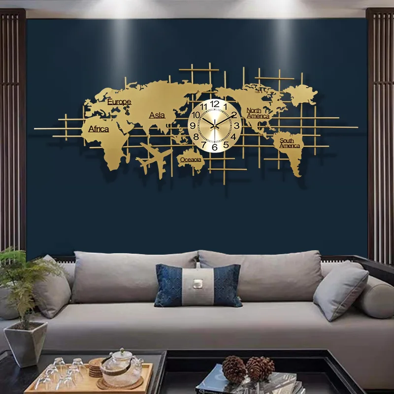 

Nordic Light Luxury Personality Mute Wall Clock Creative Decoration Atmosphere Fashion Porch Decorative Clock Art Wall Watch