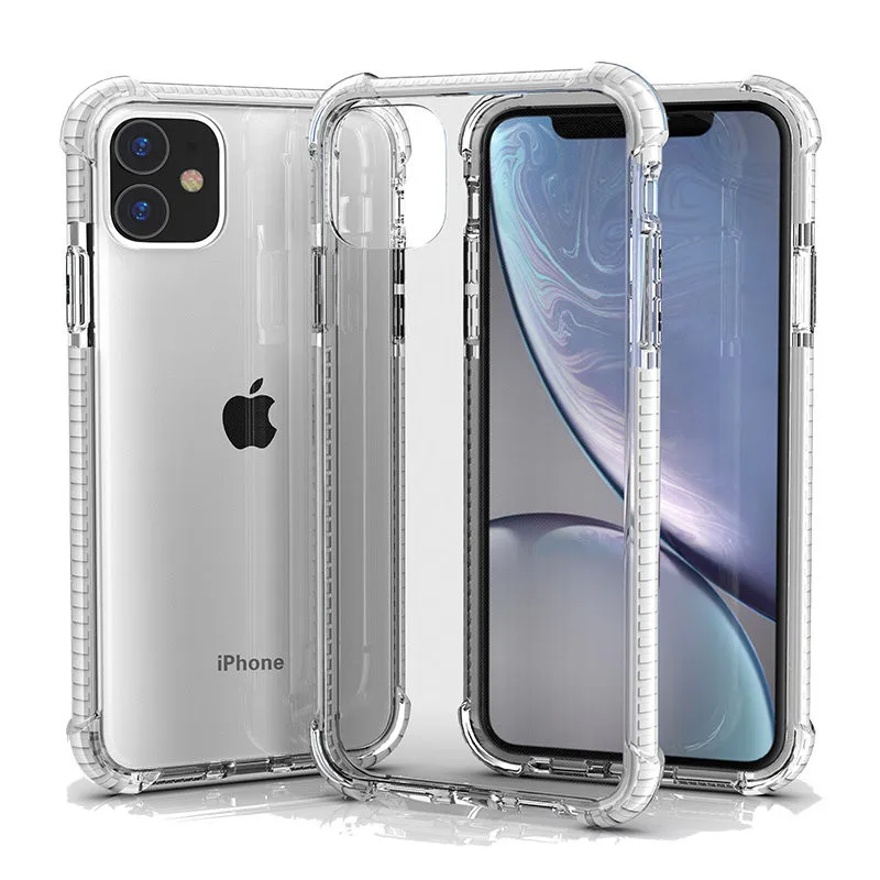 Противоударный Прозрачный чехол для iPhone 11 Pro X XS Max XR прозрачные чехлы с подушкой