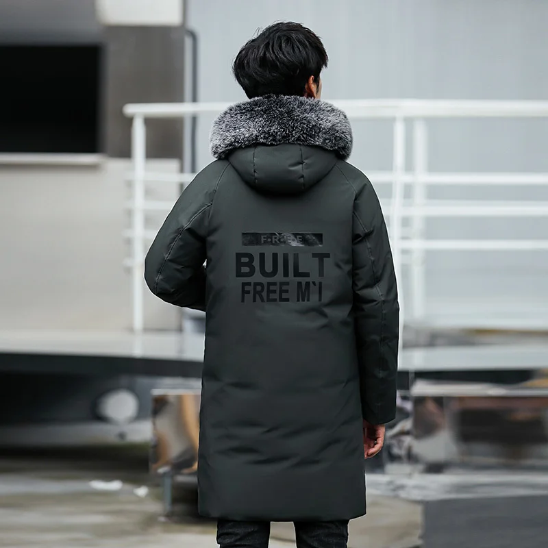 Новая модная осенне-зимняя верхняя одежда Мужская ветрозащитная меховая парка с